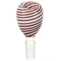 Glass Slide Bowl para fumar com branco vermelho Stripes (ES-GB-275)